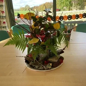 Halloween decorations on the table